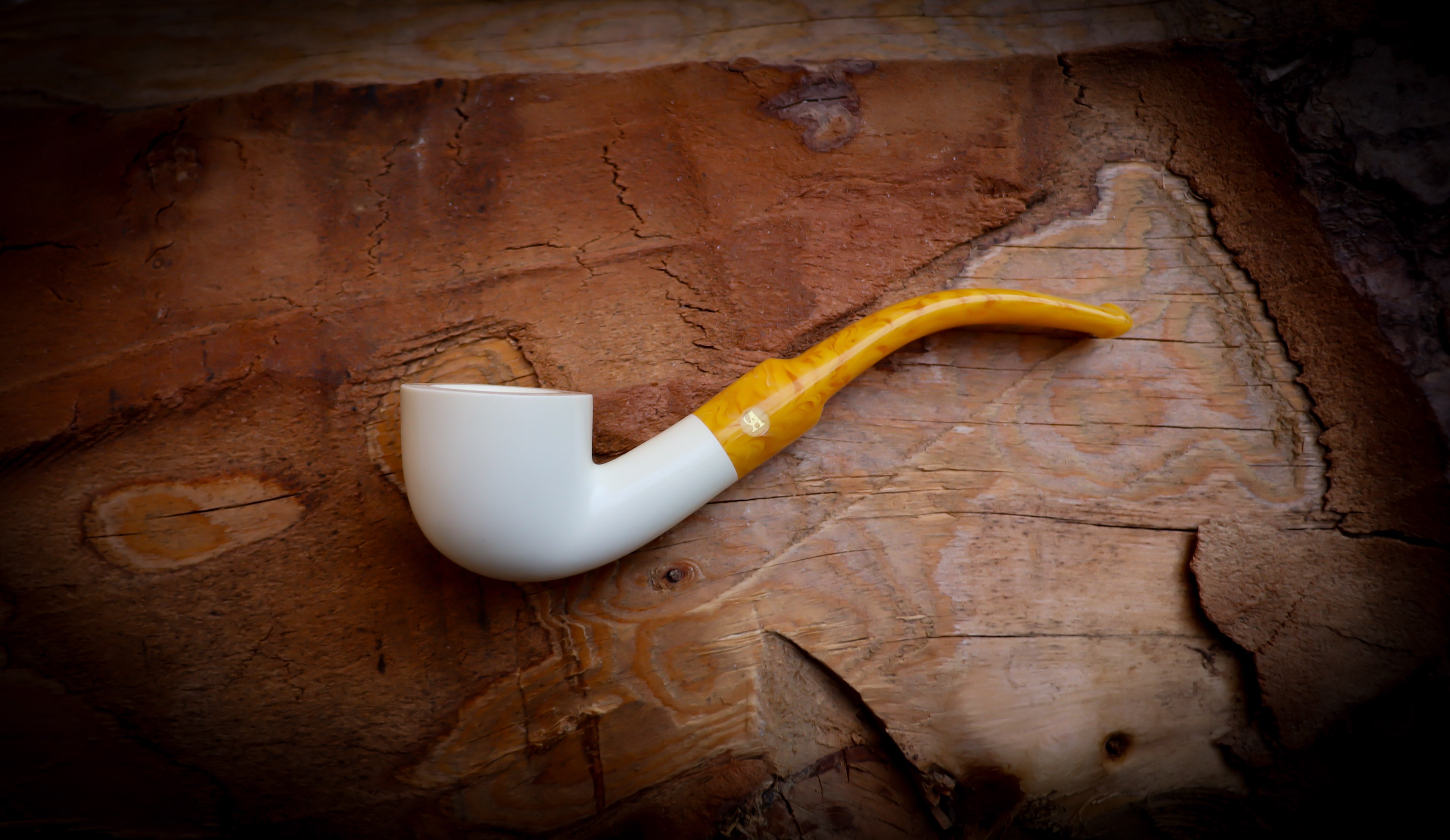 Smooth Special Handmade Dublin Block Meerschaum Pipe With Leather Case- Astaş Meerschaum