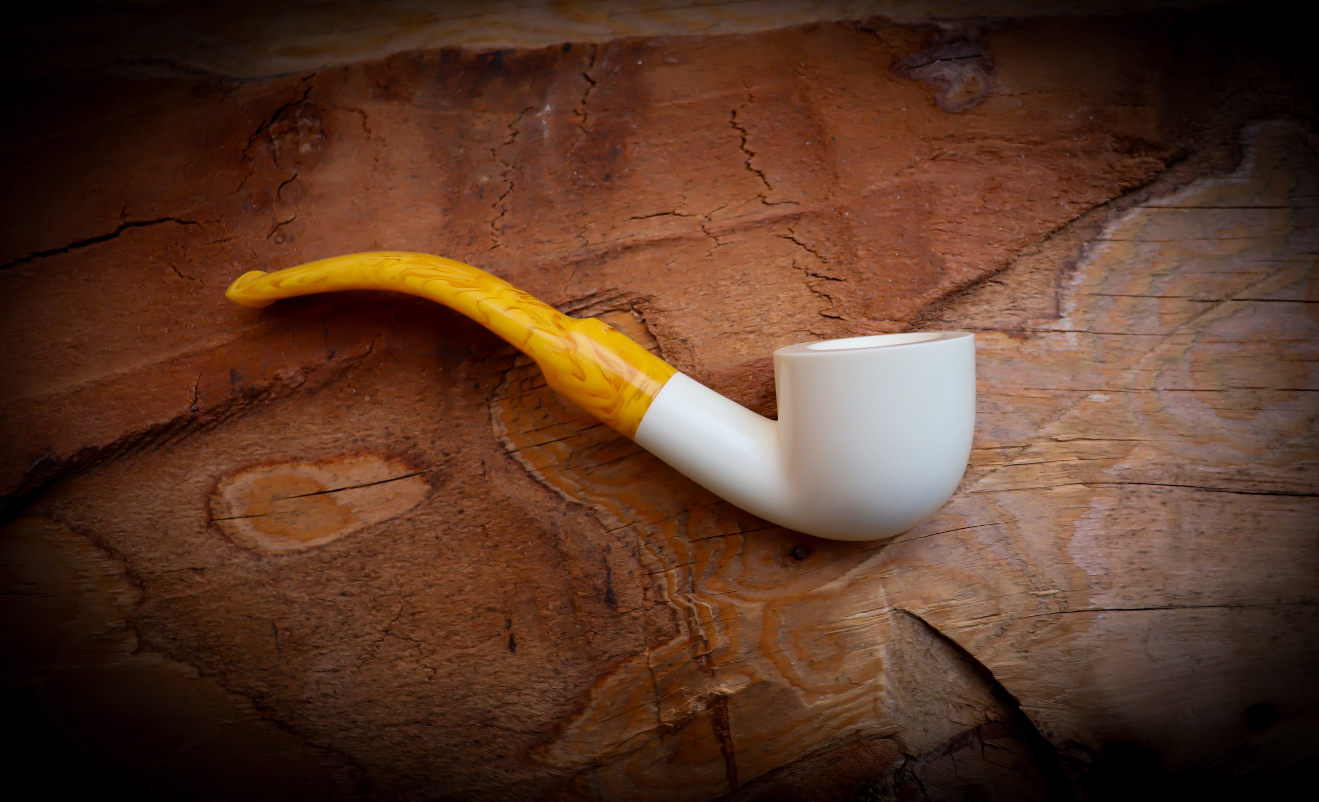 Smooth Special Handmade Dublin Block Meerschaum Pipe With Leather Case- Astaş Meerschaum