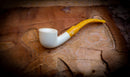 Smooth Special Handmade Dublin Block Meerschaum Pipe With Leather Case- Astaş Meerschaum