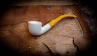 Smooth Special Handmade Dublin Block Meerschaum Pipe With Leather Case- Astaş Meerschaum