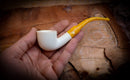 Smooth Special Handmade Dublin Block Meerschaum Pipe With Leather Case- Astaş Meerschaum