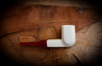 Smooth Special Handmade Panel Block Meerschaum Pipe With Leather Case- Astaş Meerschaum