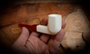 Smooth Special Handmade Panel Block Meerschaum Pipe With Leather Case- Astaş Meerschaum