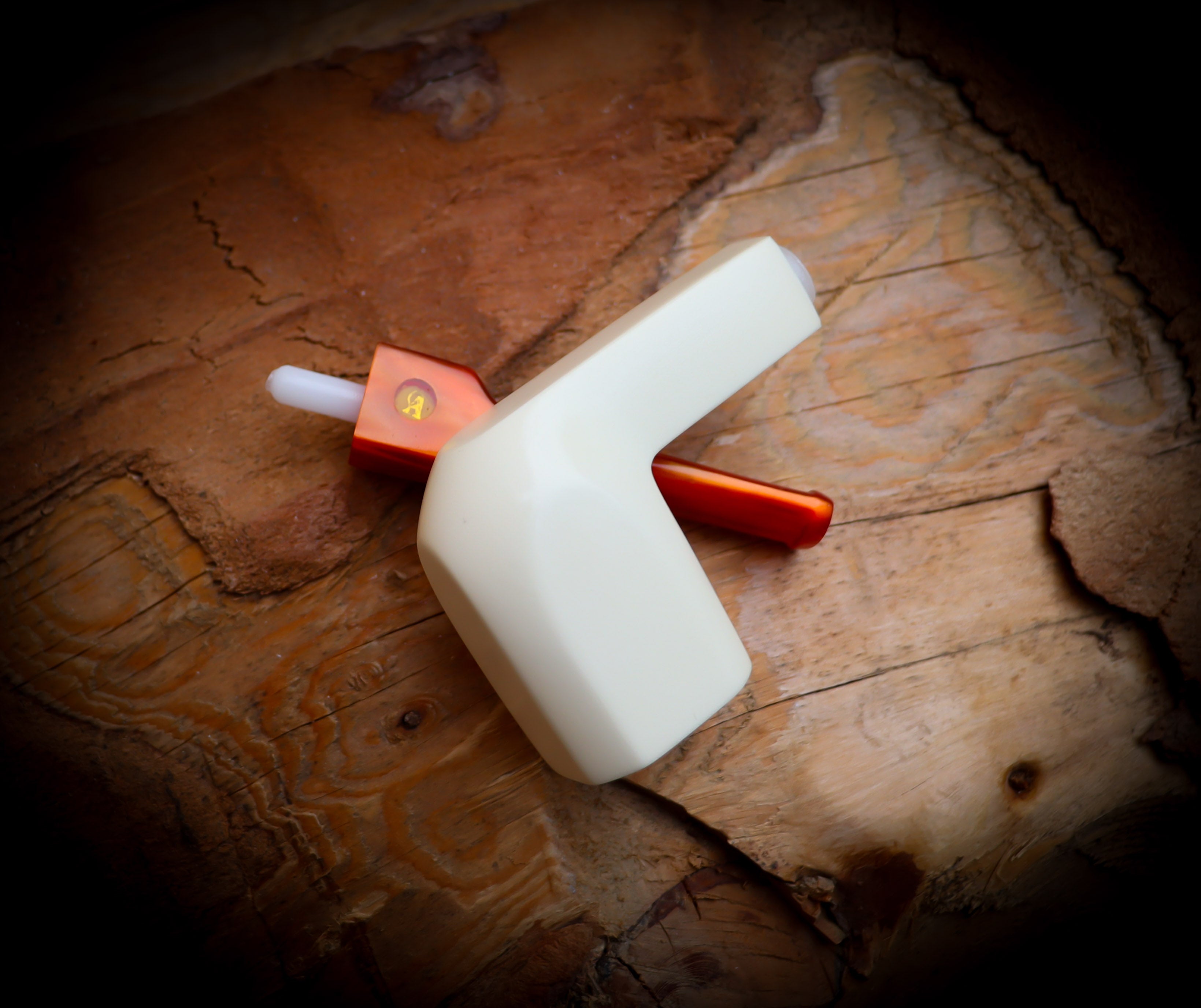 Smooth Special Handmade Panel Block Meerschaum Pipe With Leather Case- Astaş Meerschaum