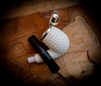 9MM Filtered Silver Cover Embriodered Special Handmade Half Bent Block Meerschaum Pipe With Leather Box-Astaş Meerschaum