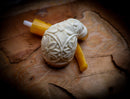 Calcined Floral Patterned Meerschaum Pipe With Leather Box-Astaş Meerschaum