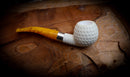 Silver Embriodered Special Handmade Apple Block Meerschaum Pipe With Leather Case- Astaş Meerschaum