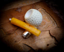 Silver Embriodered Special Handmade Apple Block Meerschaum Pipe With Leather Case- Astaş Meerschaum