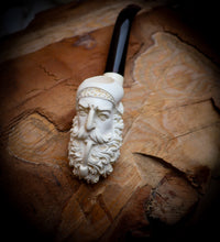 Special Handmade Dunhill Patterned Block Meerschaum Pipe With Leather Box