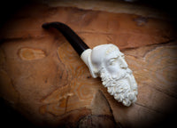 Special Handmade Dunhill Patterned Block Meerschaum Pipe With Leather Box