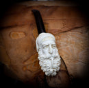 Special Handmade Dunhill Patterned Block Meerschaum Pipe With Leather Box