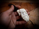 Special Handmade Dunhill Patterned Block Meerschaum Pipe With Leather Box