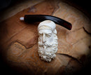 Special Handmade Dunhill Patterned Block Meerschaum Pipe With Leather Box