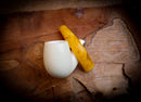 Translucent A+++,9MM Filtered Silver Spigot Smooth Special Handmade Bent Apple Block Meerschaum Pipe With Leather Box-Astaş Meerschaum