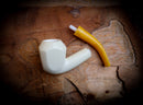 Smooth Special Handmade Panel Premium Block Meerschaum Pipe With Leather Case- Astaş Meerschaum
