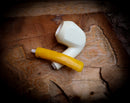 Smooth Special Handmade Panel Premium Block Meerschaum Pipe With Leather Case- Astaş Meerschaum