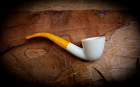 9mm Filtered Handmade Dublin Block Meerschaum Pipe With Leather Case-Astaş Meerschaum