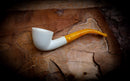 9mm Filtered Handmade Dublin Block Meerschaum Pipe With Leather Case-Astaş Meerschaum
