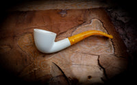 9mm Filtered Handmade Dublin Block Meerschaum Pipe With Leather Case-Astaş Meerschaum