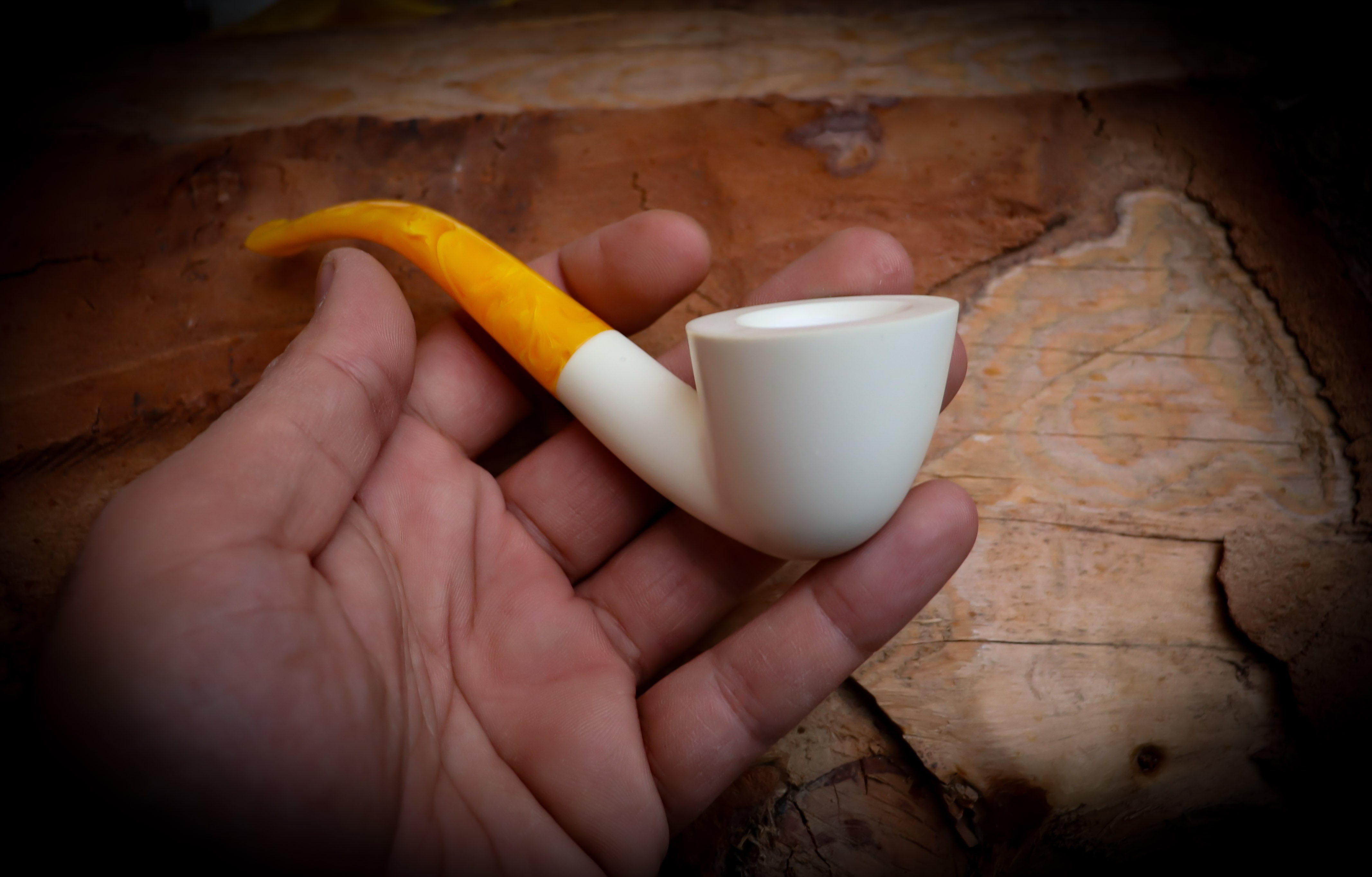 9mm Filtered Handmade Dublin Block Meerschaum Pipe With Leather Case-Astaş Meerschaum