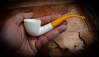 9mm Filtered Handmade Dublin Block Meerschaum Pipe With Leather Case-Astaş Meerschaum
