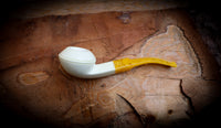 Handmade Rhodesian Premium Block Meerschaum Pipe With Leather Case- Astaş Meerschaum