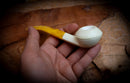 Handmade Rhodesian Premium Block Meerschaum Pipe With Leather Case- Astaş Meerschaum