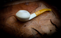 Handmade Rhodesian Premium Block Meerschaum Pipe With Leather Case- Astaş Meerschaum