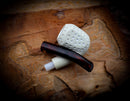 9MM Meerschaum, Embriodered Handmade Panel Premium Block Meerschaum Pipe With Leather Box-Astaş Meerschaum