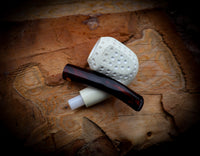 9MM Meerschaum, Embriodered Handmade Panel Premium Block Meerschaum Pipe With Leather Box-Astaş Meerschaum
