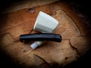 9MM Rustic Patterned Panel Premium Block Meerschaum Pipe With Leather Case- Astaş Meerschaum