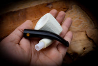 9MM Rustic Patterned Panel Premium Block Meerschaum Pipe With Leather Case- Astaş Meerschaum