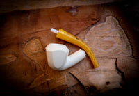 Smooth Special Handmade Panel Premium Block Meerschaum Pipe With Leather Case- Astaş Meerschaum