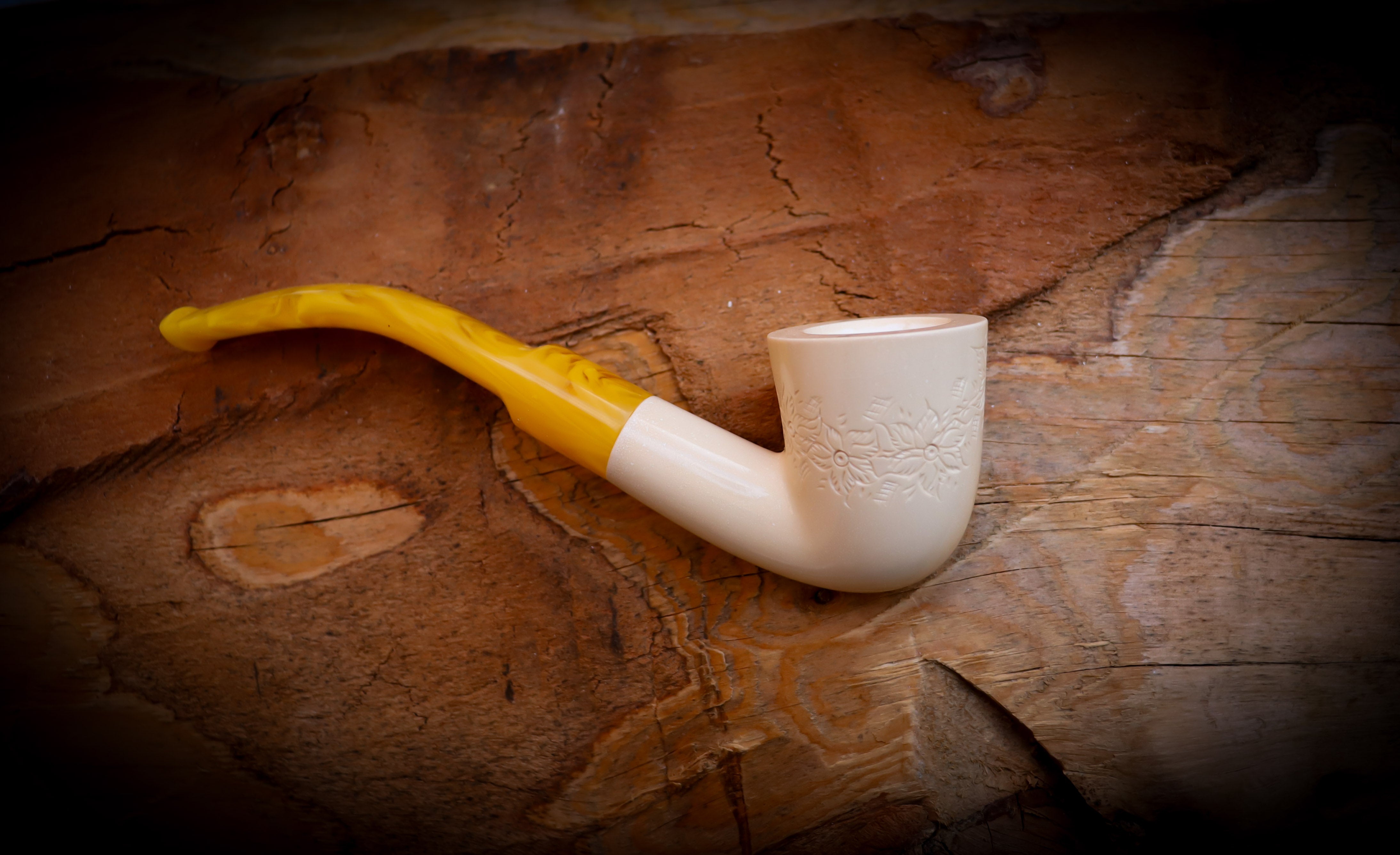 Handmade Dublin Premium Block Meerschaum Pipe With Leather Case- Astaş Meerschaum