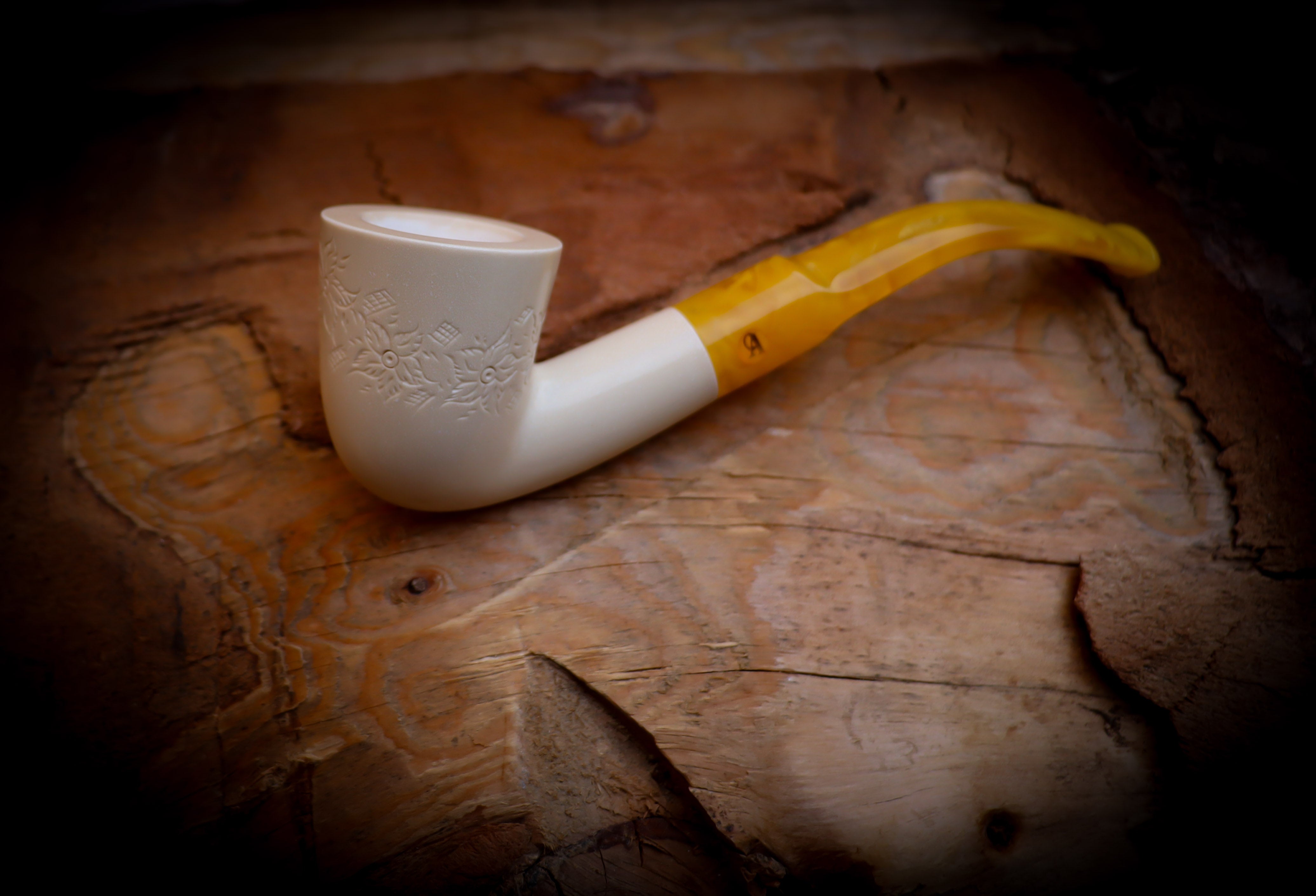 Handmade Dublin Premium Block Meerschaum Pipe With Leather Case- Astaş Meerschaum
