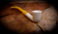Handmade Dublin Premium Block Meerschaum Pipe With Leather Case- Astaş Meerschaum