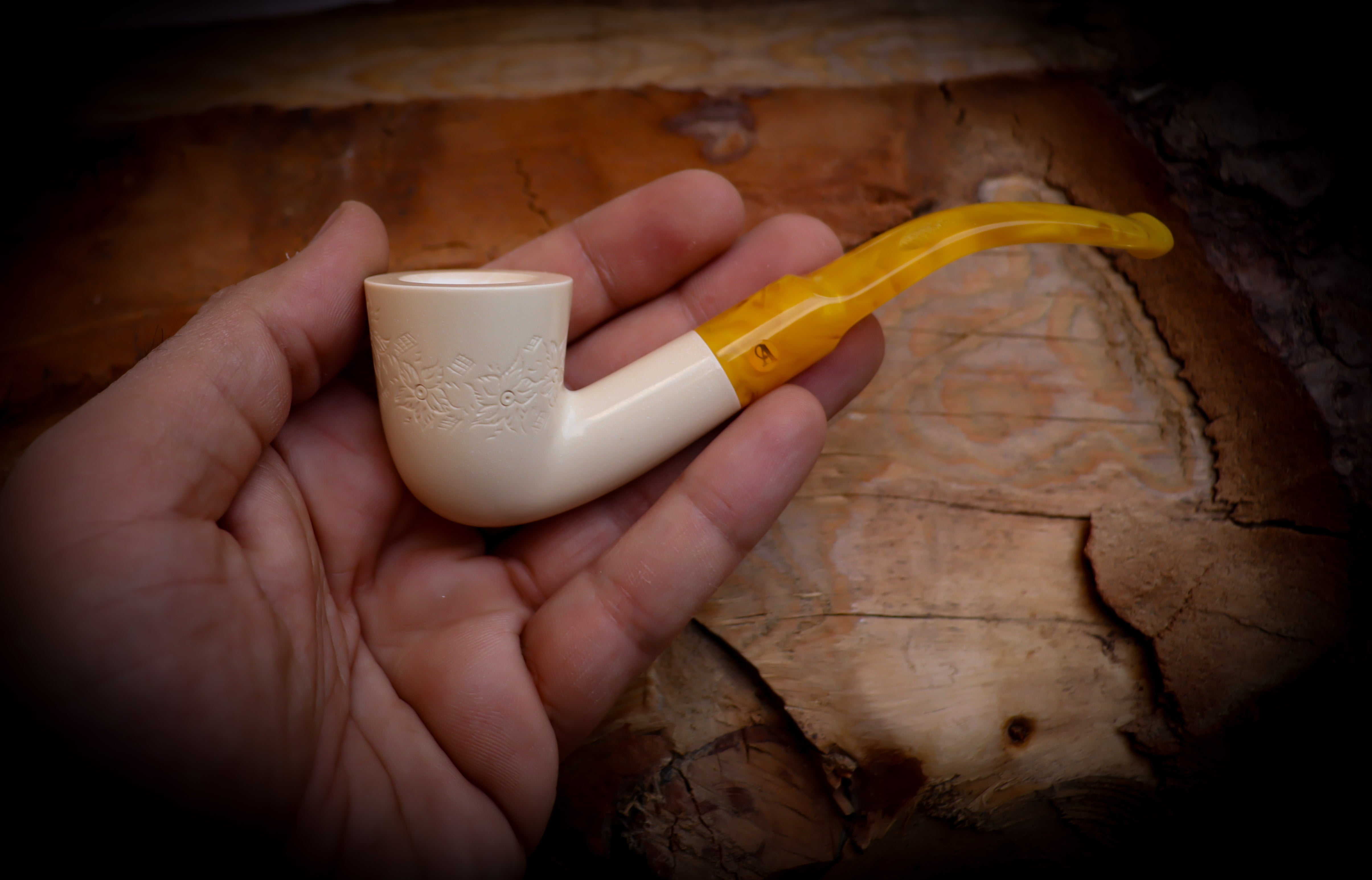 Handmade Dublin Premium Block Meerschaum Pipe With Leather Case- Astaş Meerschaum