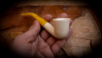Handmade Dublin Premium Block Meerschaum Pipe With Leather Case- Astaş Meerschaum