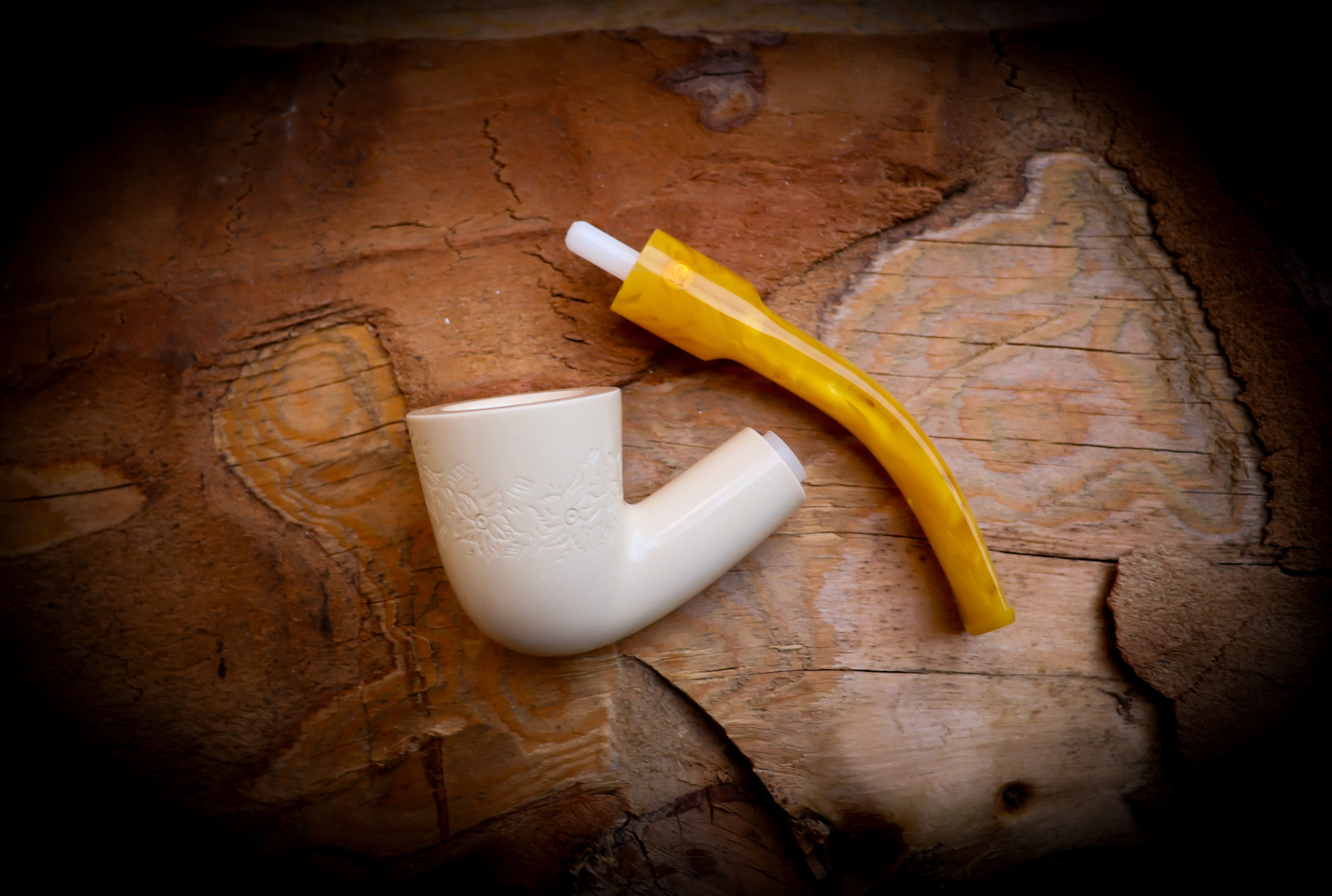 Handmade Dublin Premium Block Meerschaum Pipe With Leather Case- Astaş Meerschaum