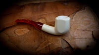 Smooth Special Handmade Panel Premium Block Meerschaum Pipe With Leather Case- Astaş Meerschaum
