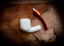 Smooth Special Handmade Panel Premium Block Meerschaum Pipe With Leather Case- Astaş Meerschaum