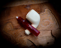 Smooth Special Handmade Panel Premium Block Meerschaum Pipe With Leather Case- Astaş Meerschaum