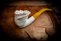 Natural Meerschaum, Handmade Premium Block Meerschaum Pipe With Leather Case- Astaş Meerschaum