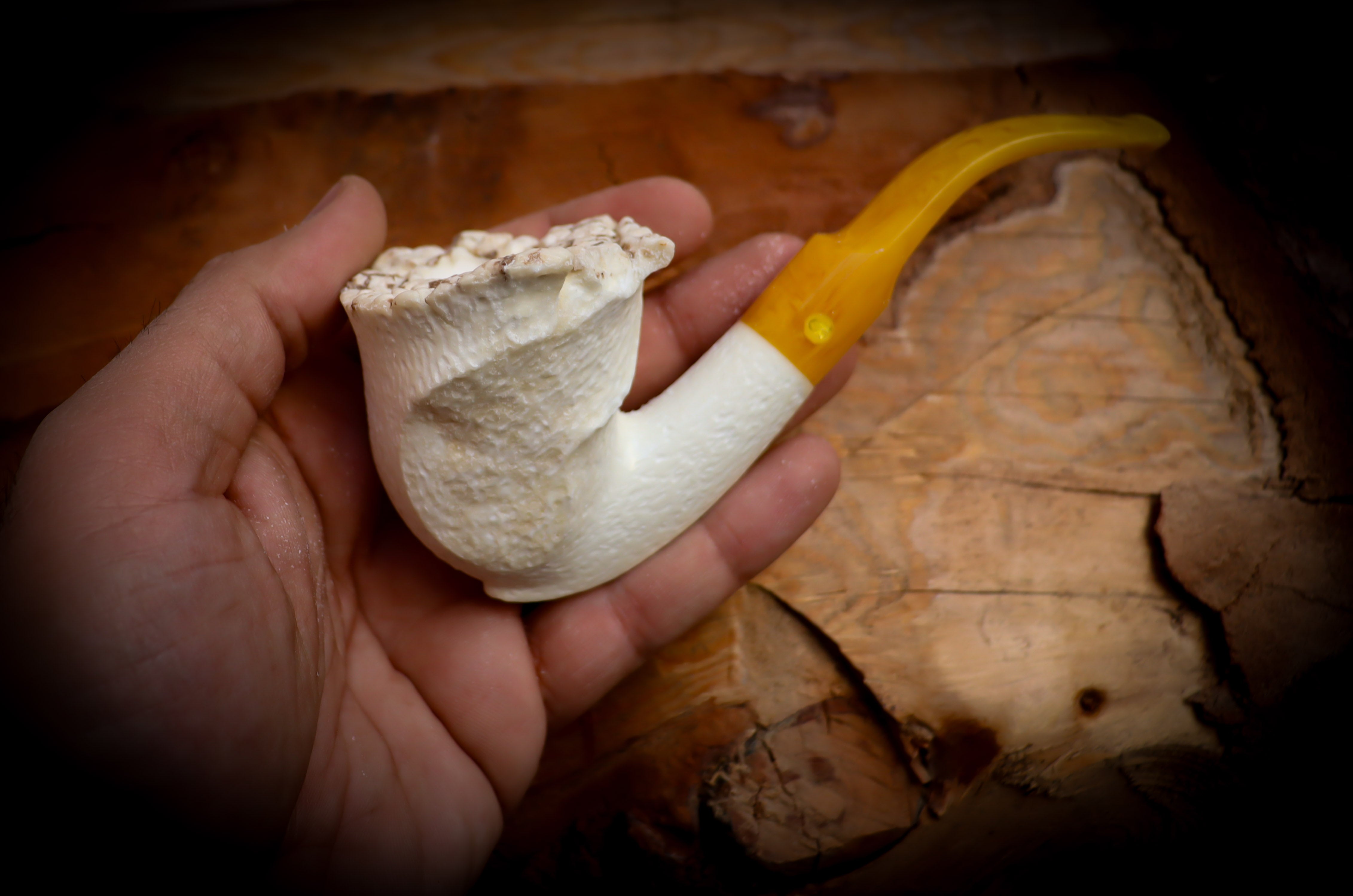 Natural Meerschaum, Handmade Premium Block Meerschaum Pipe With Leather Case- Astaş Meerschaum
