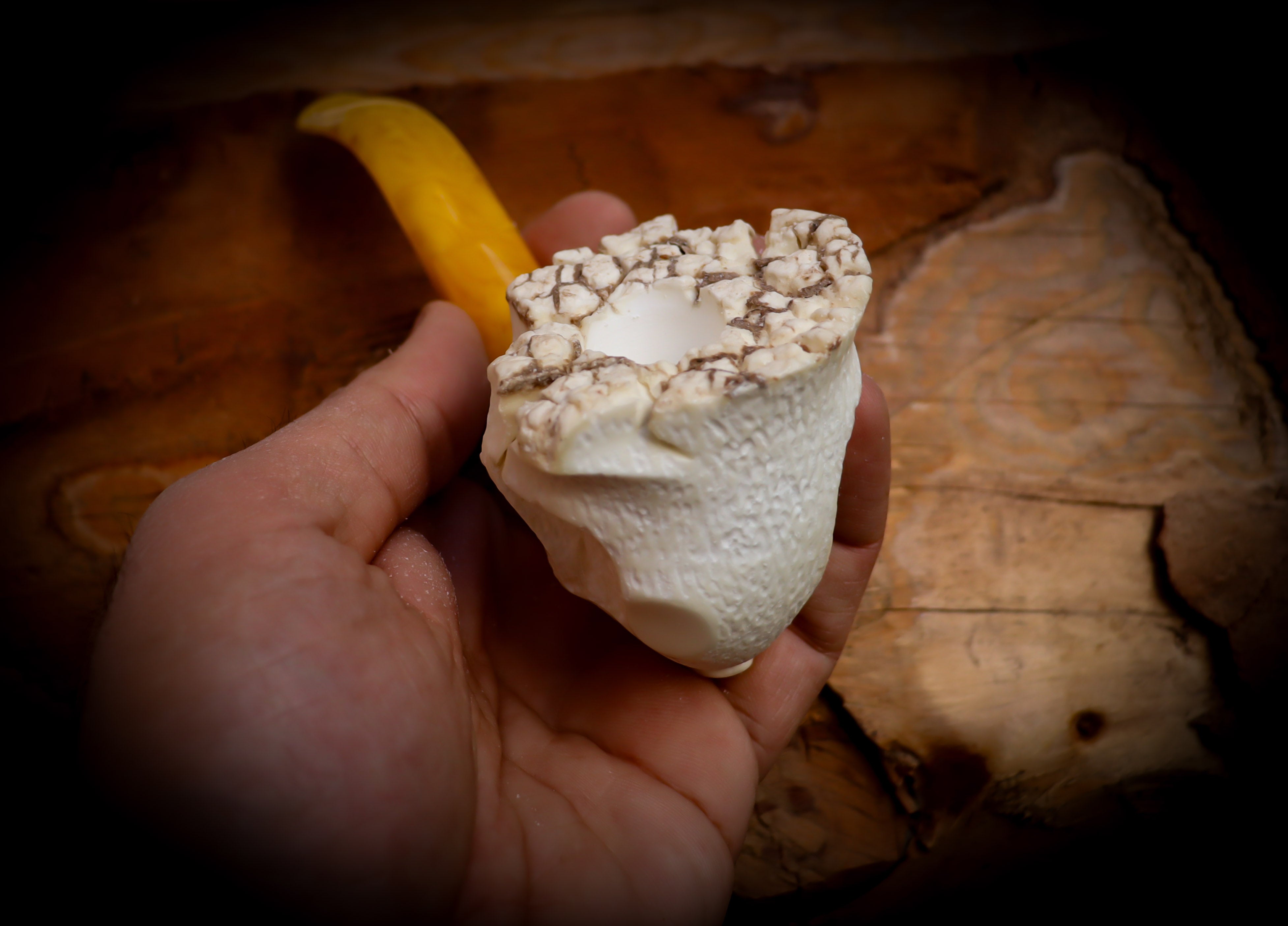 Natural Meerschaum, Handmade Premium Block Meerschaum Pipe With Leather Case- Astaş Meerschaum