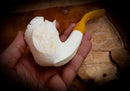 Natural Meerschaum, Handmade Premium Block Meerschaum Pipe With Leather Case- Astaş Meerschaum