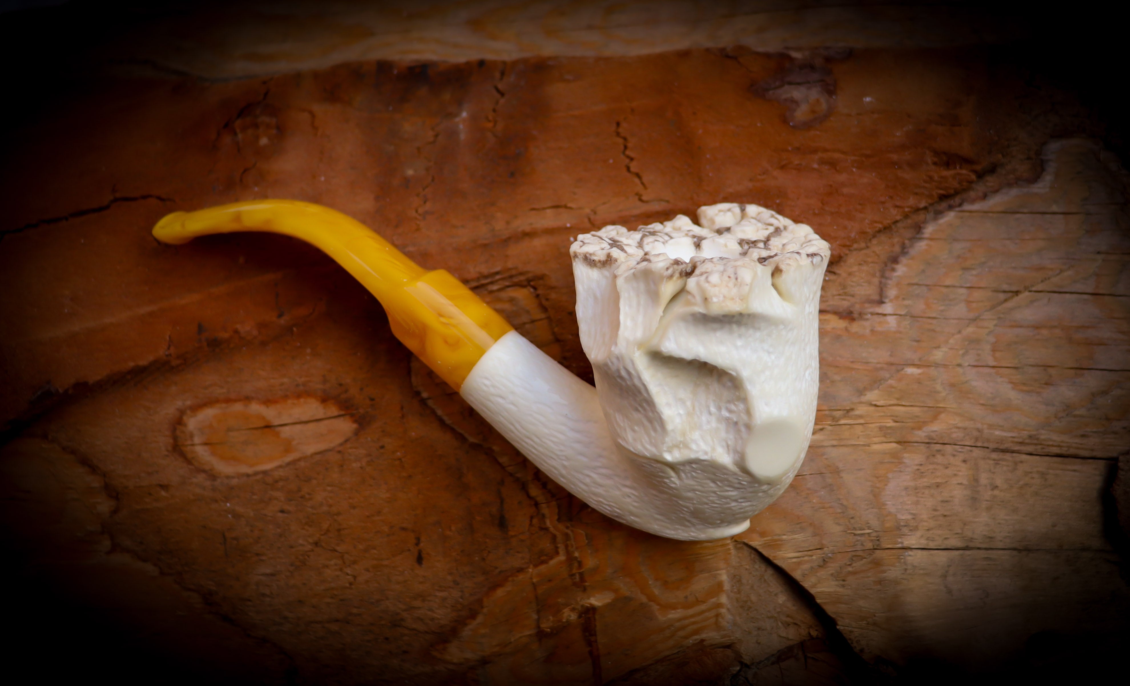 Natural Meerschaum, Handmade Premium Block Meerschaum Pipe With Leather Case- Astaş Meerschaum