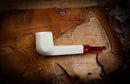 Smooth Special Handmade Canadian Panel Block Meerschaum Pipe With Leather Case-Astaş Meerschaum