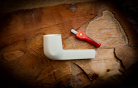 Smooth Special Handmade Canadian Panel Block Meerschaum Pipe With Leather Case-Astaş Meerschaum