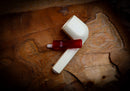 Smooth Special Handmade Canadian Panel Block Meerschaum Pipe With Leather Case-Astaş Meerschaum